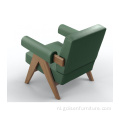Pierre Jeanneret Capitol gestoffeerd gemakkelijke lounge stoel